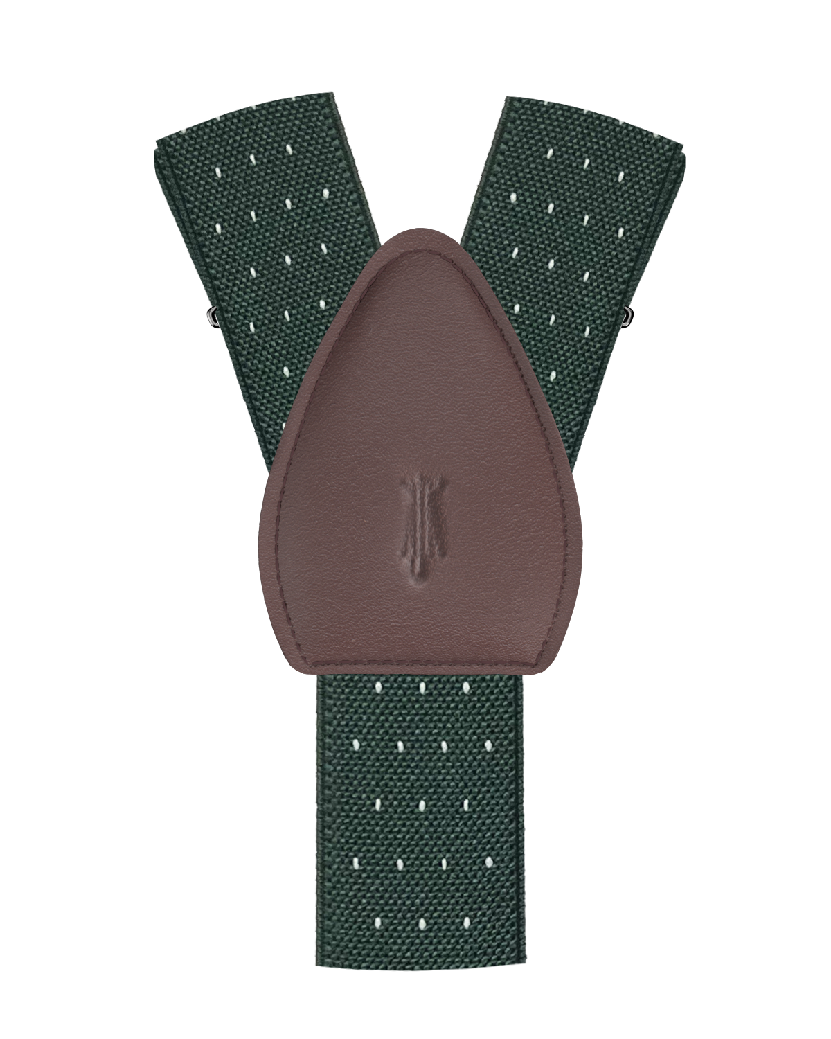 Jackson Dot Forest Green/White Shirttail Garters - KK & Jay Supply Co.