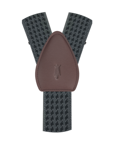 Newbold Houndstooth Charcoal Shirttail Garters - KK & Jay Supply Co.