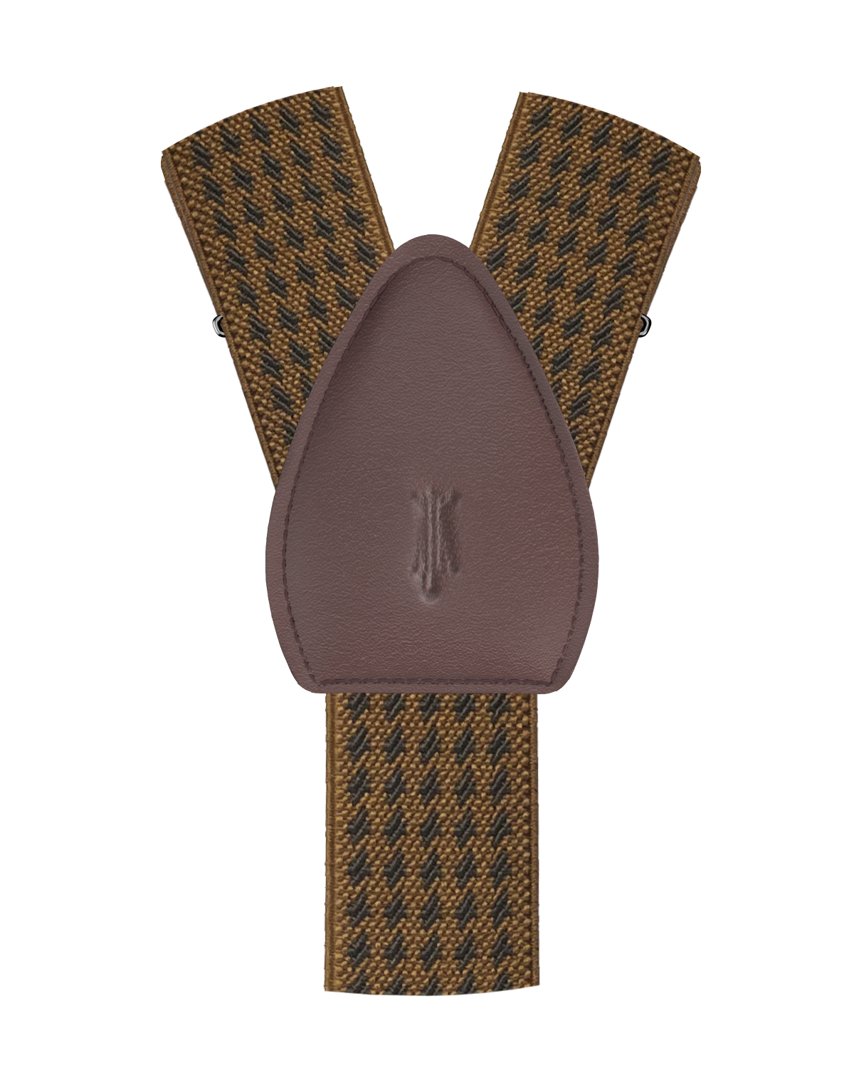 Newbold Houndstooth Coffee/Brown Shirttail Garters - KK & Jay Supply Co.