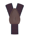 Newbold Houndstooth Navy/Red Shirttail Garters - KK & Jay Supply Co.