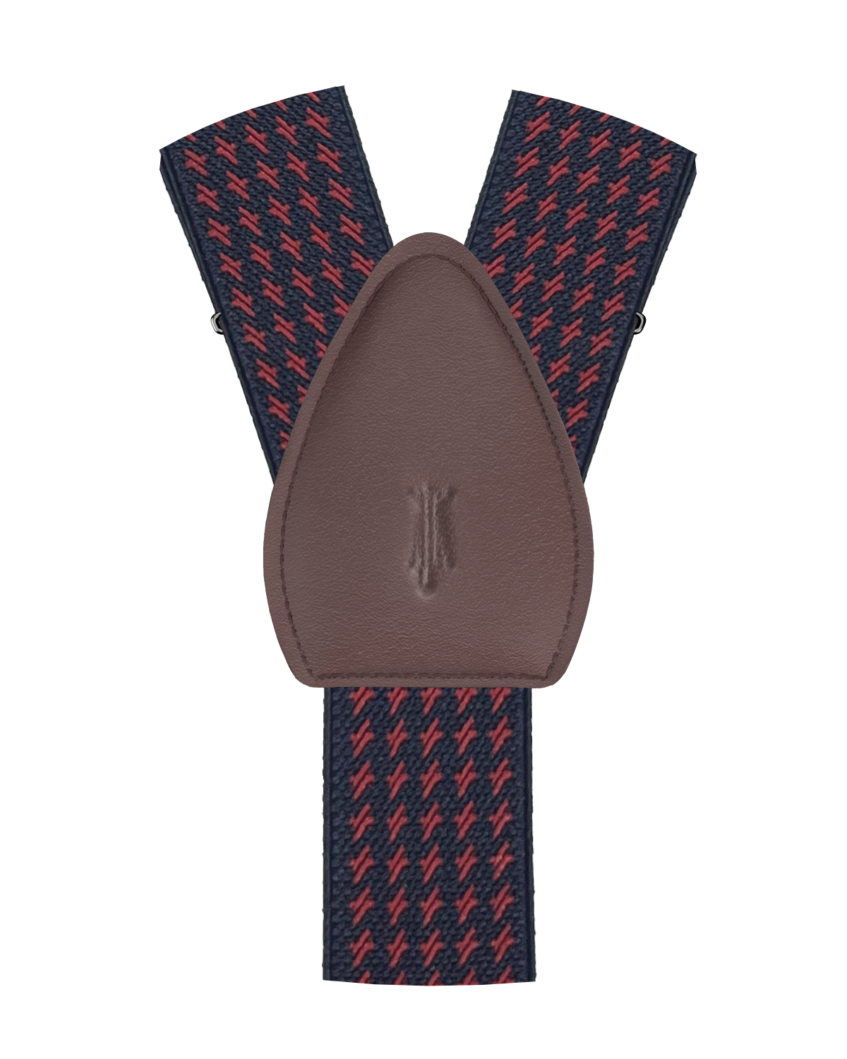 Newbold Houndstooth Navy/Red Shirttail Garters - KK & Jay Supply Co.