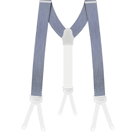 Limited Edition<br>Noble Blue Raw Silk Suspenders - KK & Jay Supply Co.