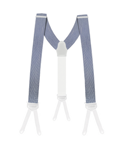 Limited Edition<br>Noble Blue Raw Silk Suspenders - KK & Jay Supply Co.
