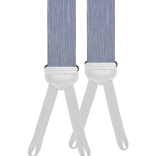 Limited Edition<br>Noble Blue Raw Silk Suspenders - KK & Jay Supply Co.