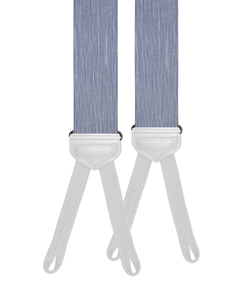 Limited Edition<br>Noble Blue Raw Silk Suspenders - KK & Jay Supply Co.