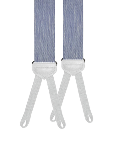 Limited Edition<br>Noble Blue Raw Silk Suspenders - KK & Jay Supply Co.