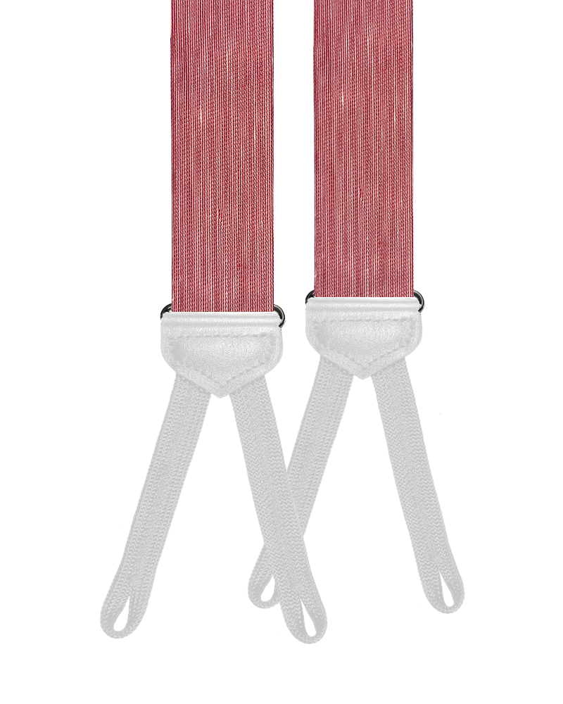 Limited Edition<br>Noble Red Raw Silk Suspenders - KK & Jay Supply Co.