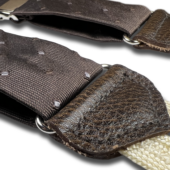 Limited Edition<br>Norton Brown Silk Suspenders - KK & Jay Supply Co.