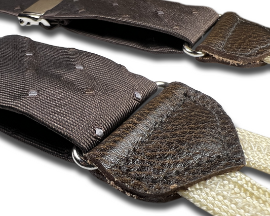 Limited Edition<br>Norton Brown Silk Suspenders - KK & Jay Supply Co.