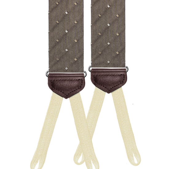 Limited Edition<br>Norton Brown Silk Suspenders - KK & Jay Supply Co.