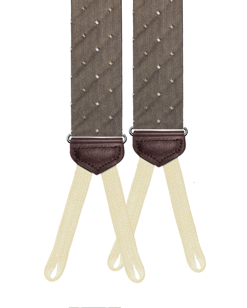 Limited Edition<br>Norton Brown Silk Suspenders - KK & Jay Supply Co.