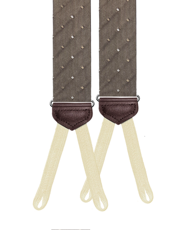 Limited Edition<br>Norton Brown Silk Suspenders - KK & Jay Supply Co.