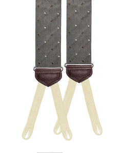 Limited Edition<br>Norton Grey Silk Suspenders - KK & Jay Supply Co.