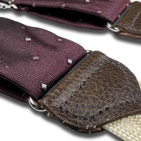 Limited Edition<br>Norton Maroon Silk Suspenders - KK & Jay Supply Co.