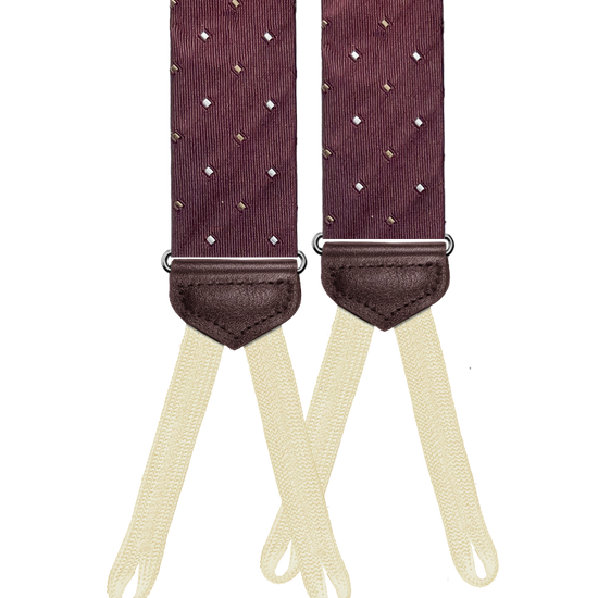 Limited Edition<br>Norton Maroon Silk Suspenders - KK & Jay Supply Co.