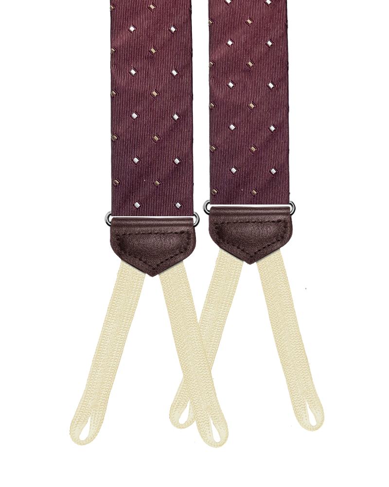 Limited Edition<br>Norton Maroon Silk Suspenders - KK & Jay Supply Co.