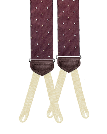 Limited Edition<br>Norton Maroon Silk Suspenders - KK & Jay Supply Co.