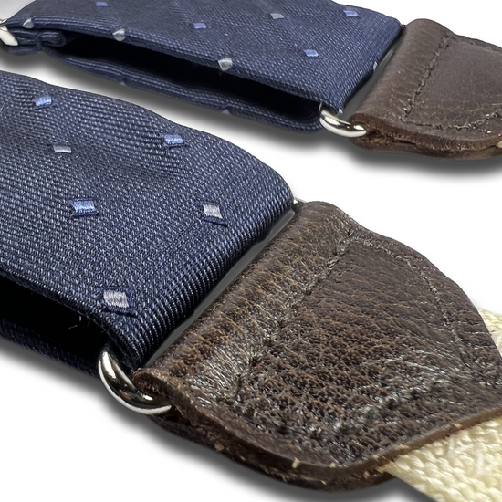 Limited Edition<br>Norton Navy Silk Suspenders - KK & Jay Supply Co.