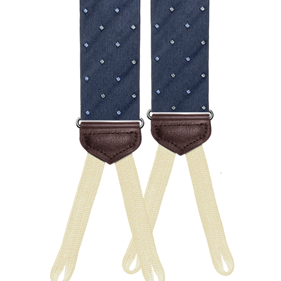 Limited Edition<br>Norton Navy Silk Suspenders - KK & Jay Supply Co.