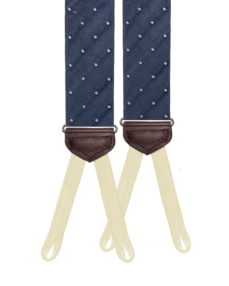 Limited Edition<br>Norton Navy Silk Suspenders - KK & Jay Supply Co.