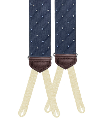 Limited Edition<br>Norton Navy Silk Suspenders - KK & Jay Supply Co.