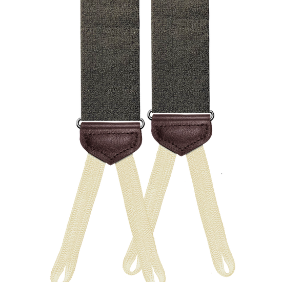 Limited Edition<br>Ogden Crepe Silk Suspenders - Brown - KK & Jay Supply Co.