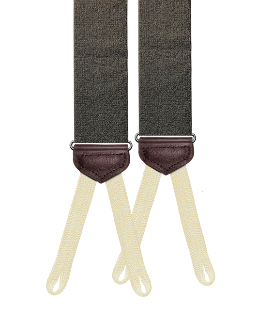 Limited Edition<br>Ogden Crepe Silk Suspenders - Brown - KK & Jay Supply Co.