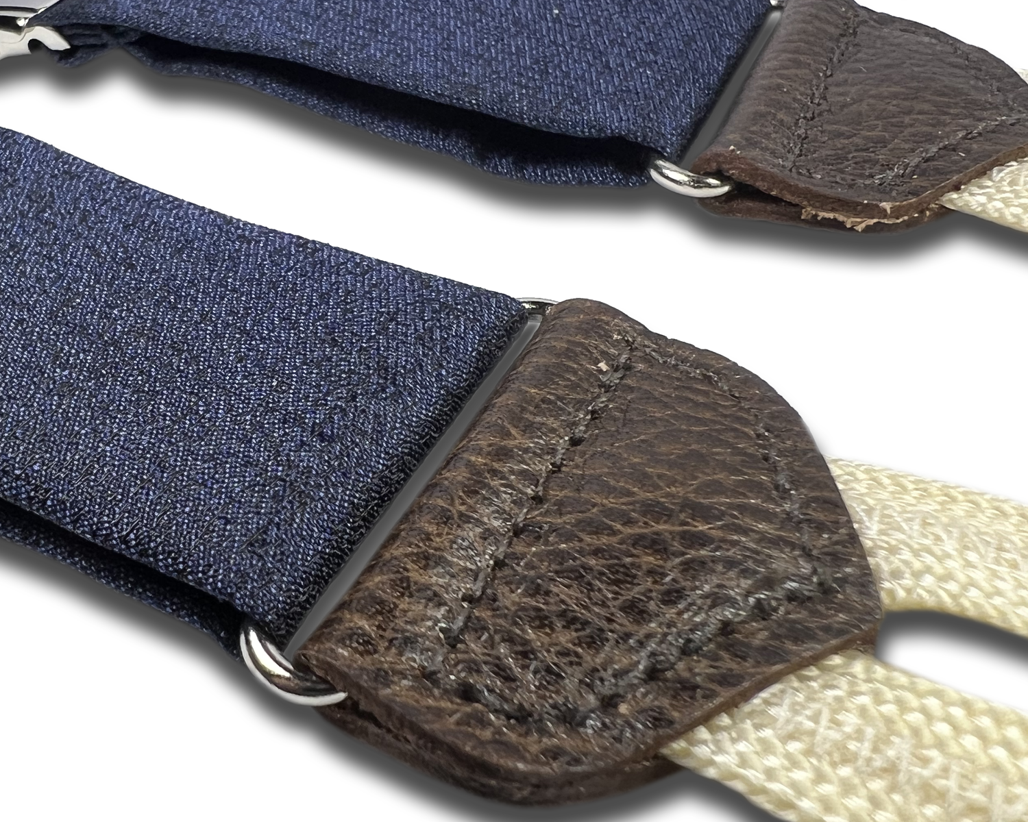 Limited Edition<br>Ogden Crepe Silk Suspenders - Navy - KK & Jay Supply Co.