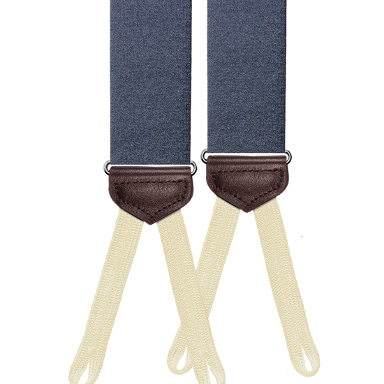 Limited Edition<br>Ogden Crepe Silk Suspenders - Navy - KK & Jay Supply Co.