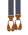 Limited Edition<br>Parisfal Silk Suspenders - Navy - KK & Jay Supply Co.