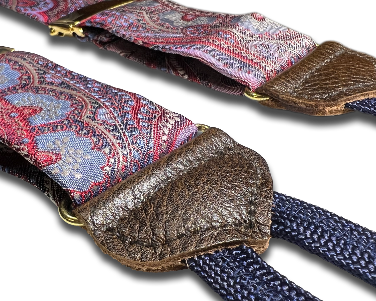Limited Edition<br>Rockland Red Paisley Silk Suspenders - KK & Jay Supply Co.