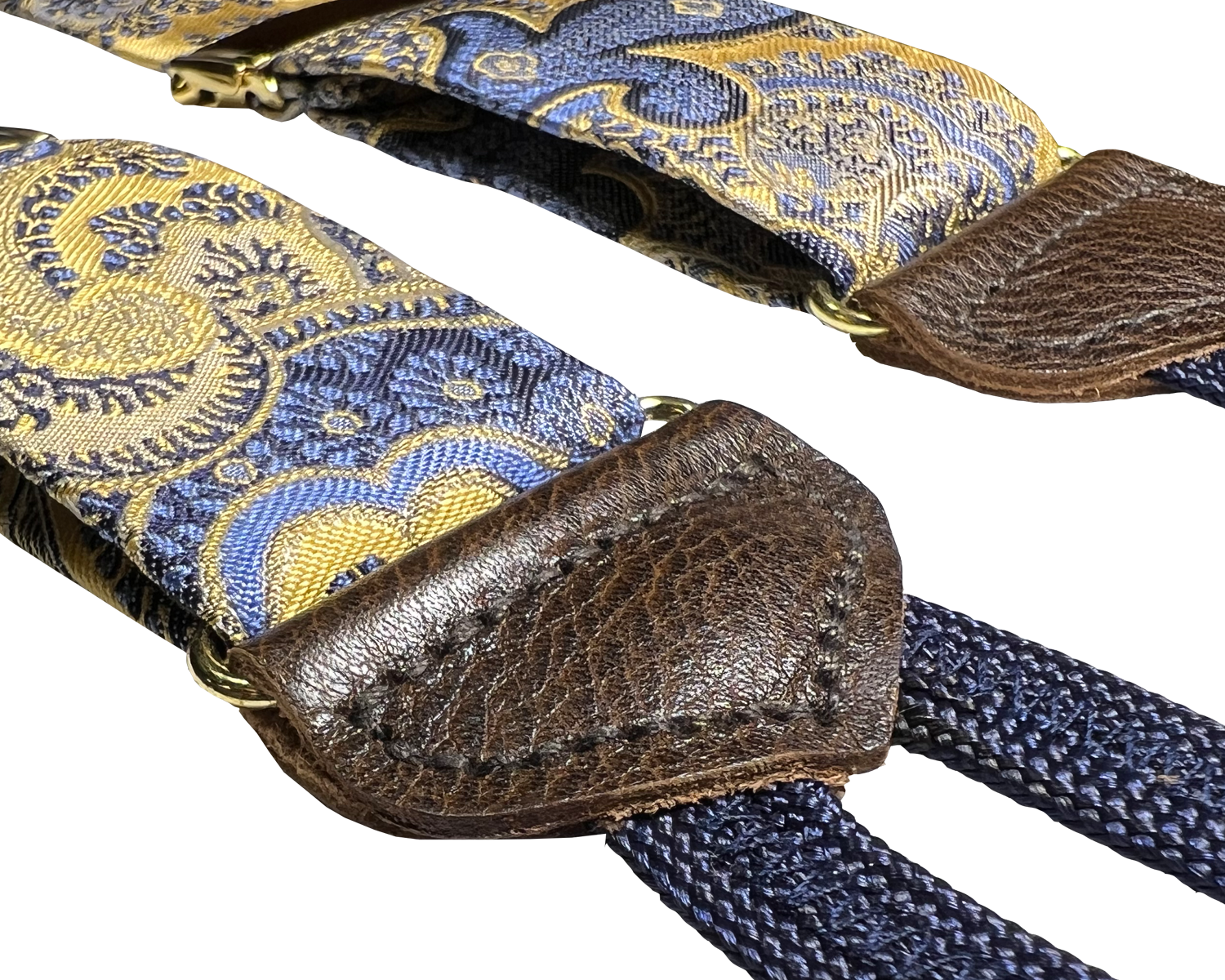 Limited Edition<br>Rockland Yellow Paisley Silk Suspenders - KK & Jay Supply Co.
