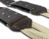 Limited Edition<br>Wadhams Paisley Spot Silk Suspenders - Brown - KK & Jay Supply Co.