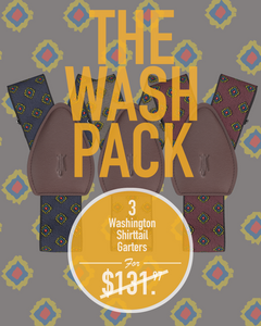 The Wash Pack<br>3 Washington Shirttail Garters - KK & Jay Supply Co.