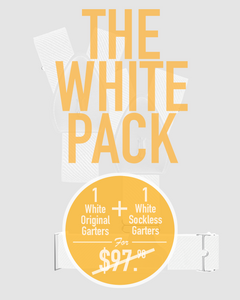 The White Pack<br>1 Original Garters + 1 Sockless Garters - KK & Jay Supply Co.