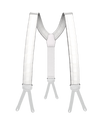 White Silk White Braided End Suspenders - KK & Jay Supply Co.