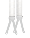 White Silk White Braided End Suspenders - KK & Jay Supply Co.
